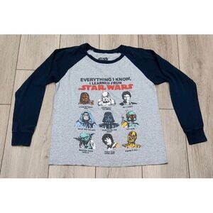 Star‎ Wars Graphic Longsleeve TShirt Youth Medium Vedar Solo Chewy Yoda